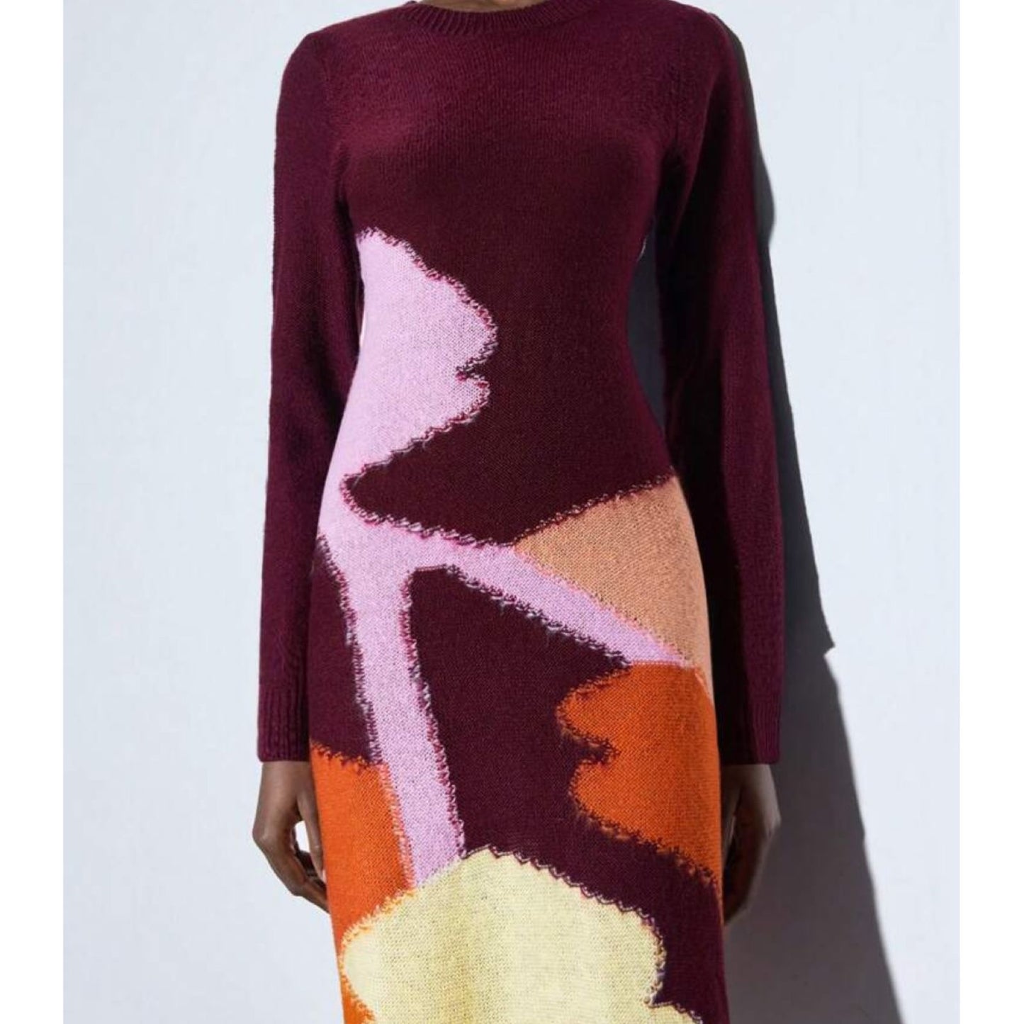 Vestido Midi Tejido con Estampado