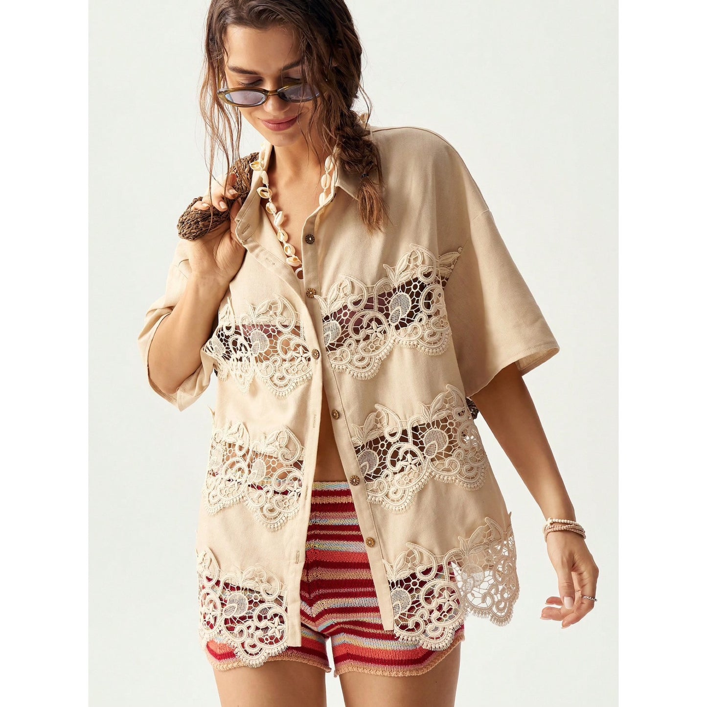 Camisa Encaje Guipur