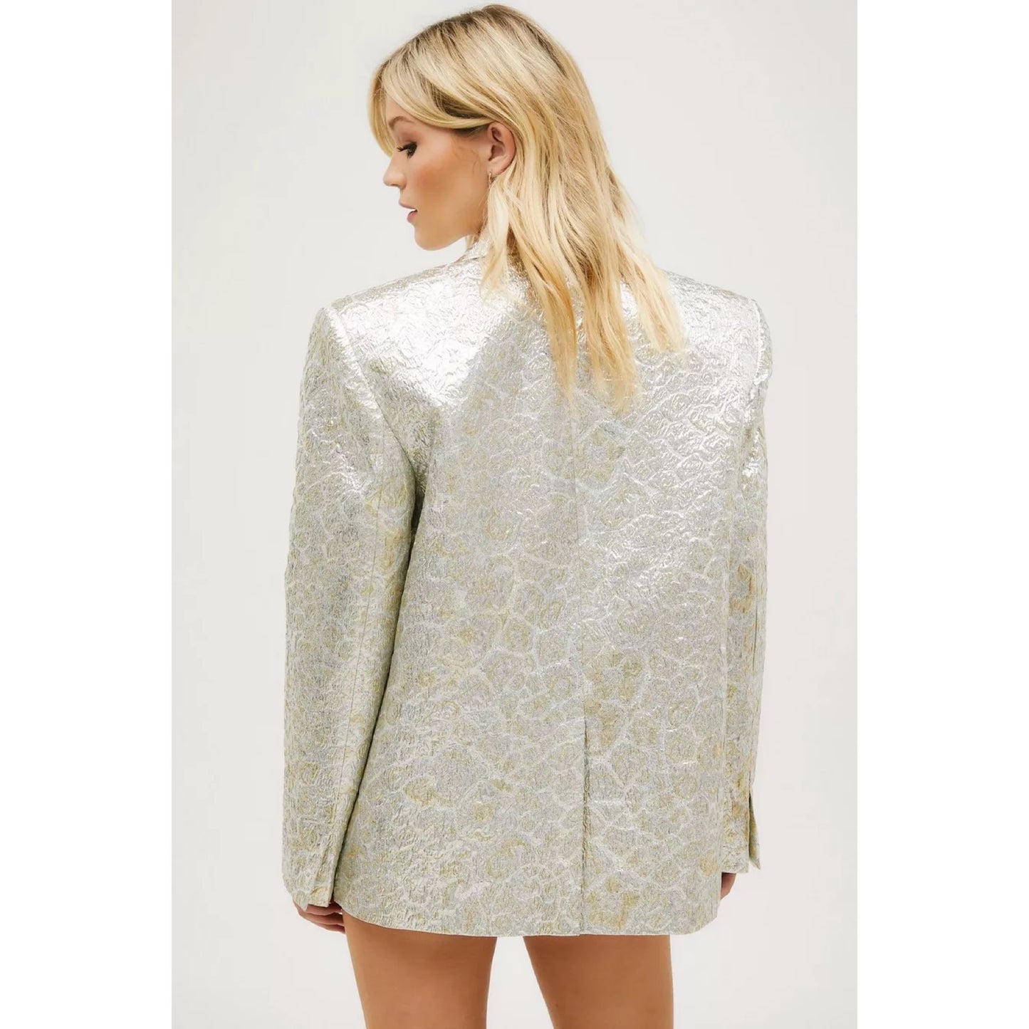 Draped Blazer with Glitter