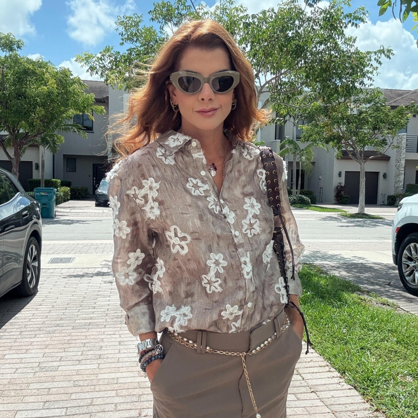 Camisa Manga Larga Floral