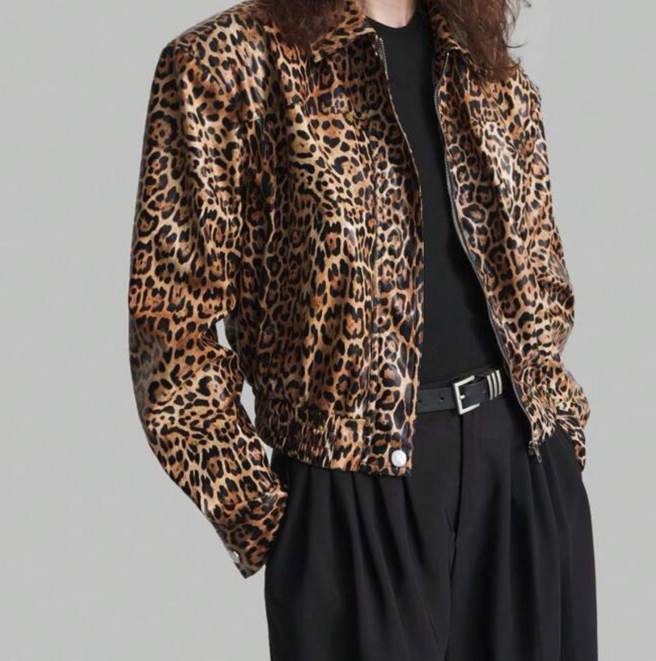 Chaqueta con Estampado Animal Print Tipo Bomber