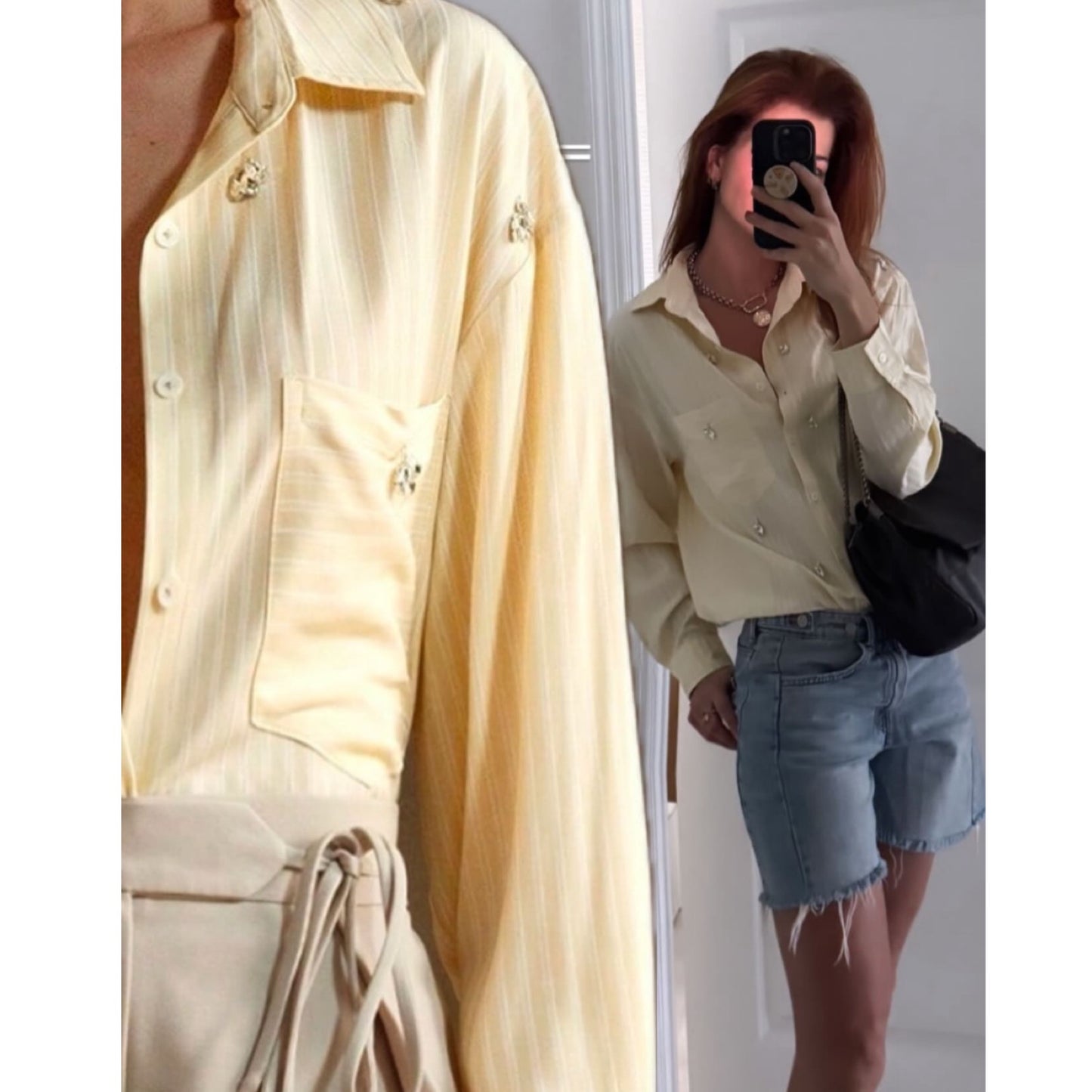 Camisa Rayas con Apliques
