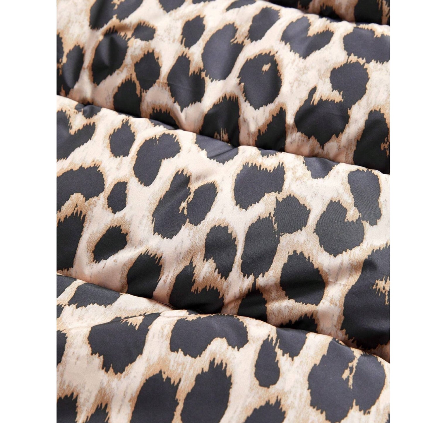 Chaqueta Acolchada con Estampado Animal print