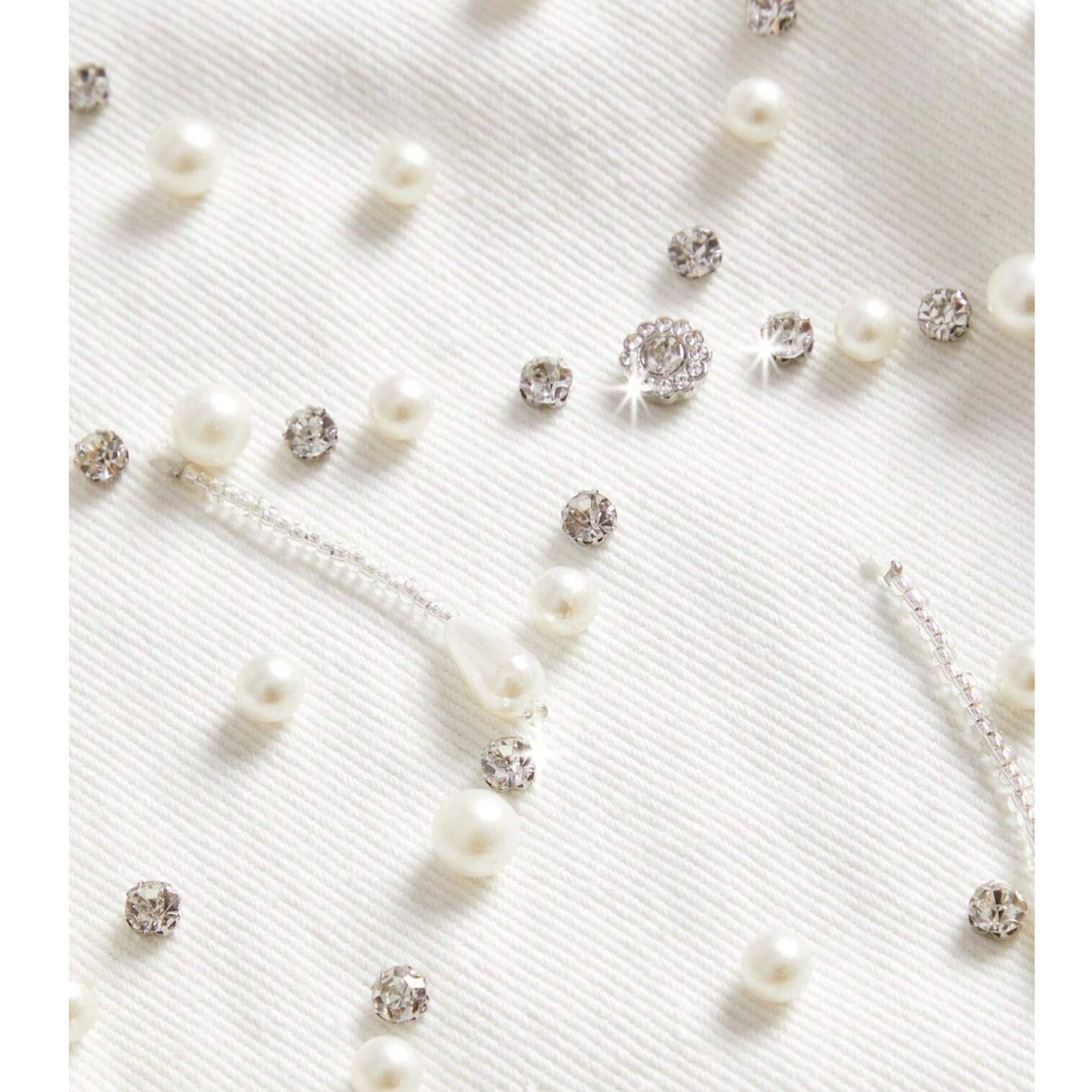 Chaqueta con Perlas y Rhinestones