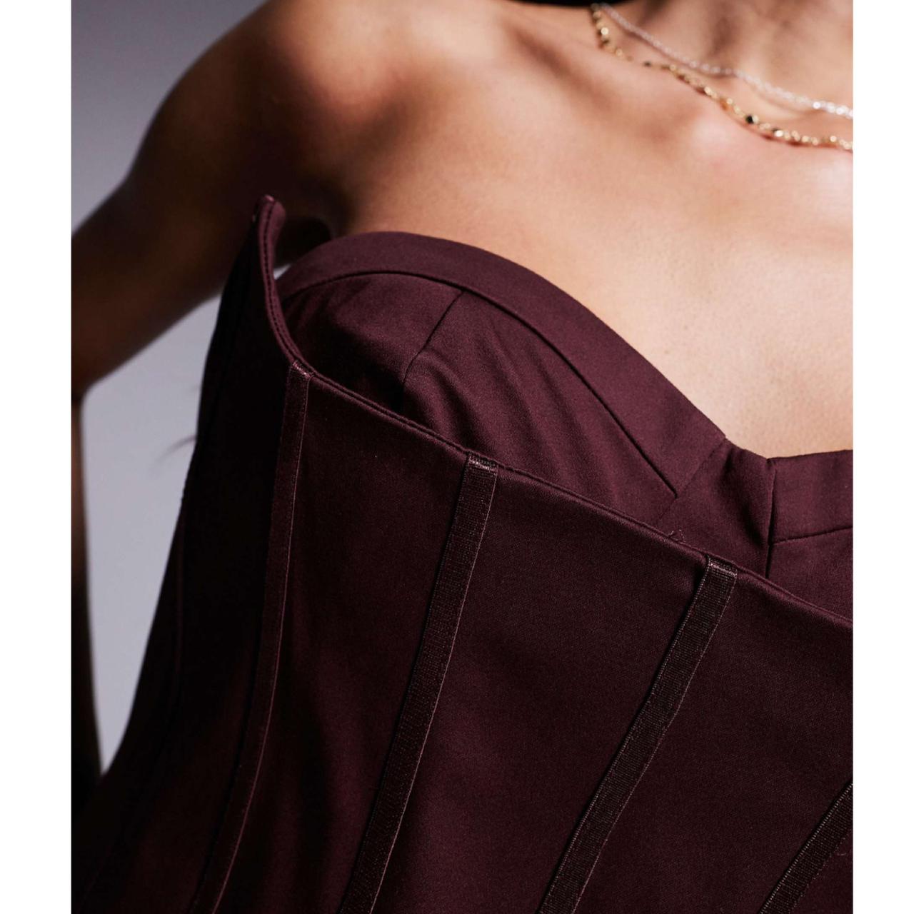 Vestido Strapless Corto Tipo Corset