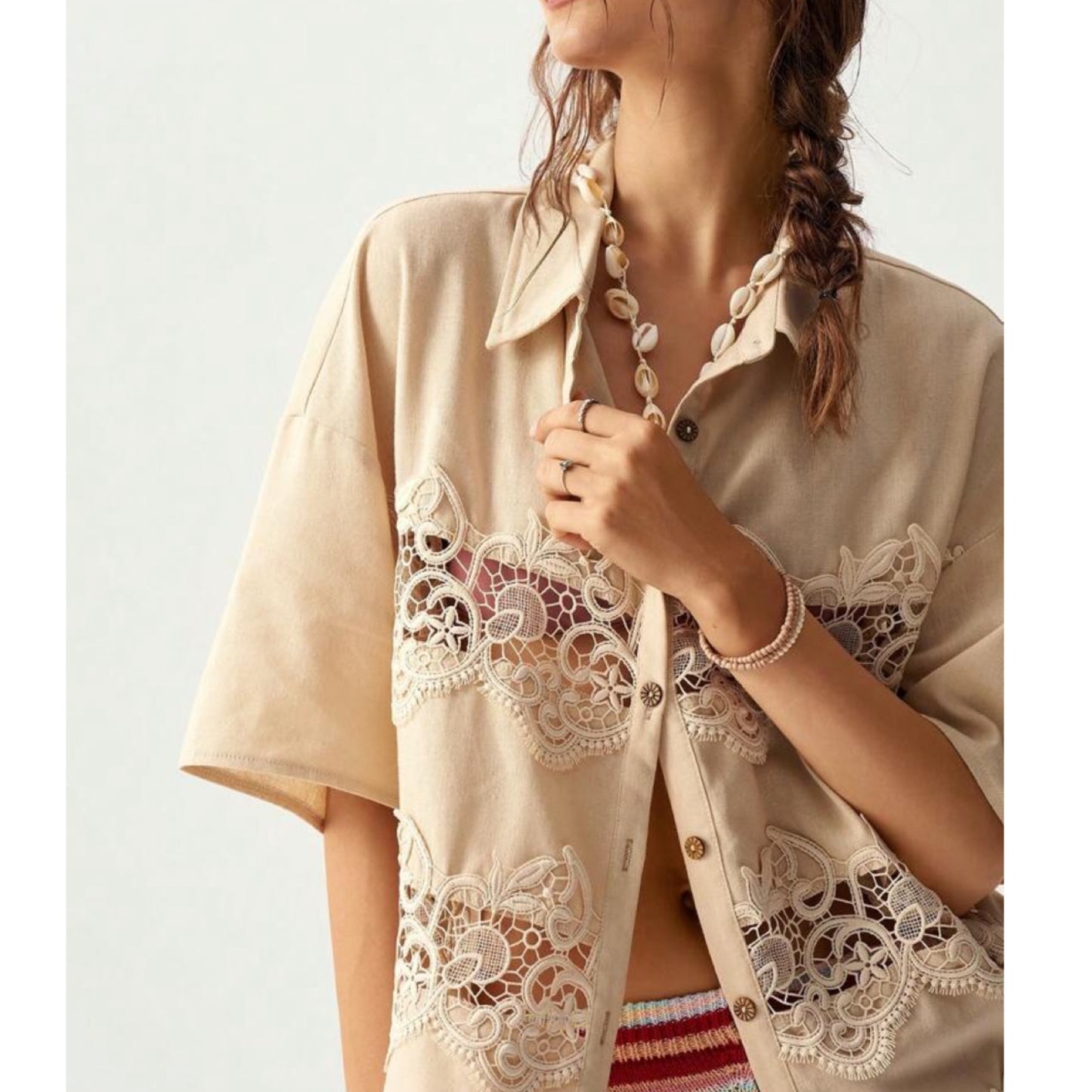 Camisa Encaje Guipur