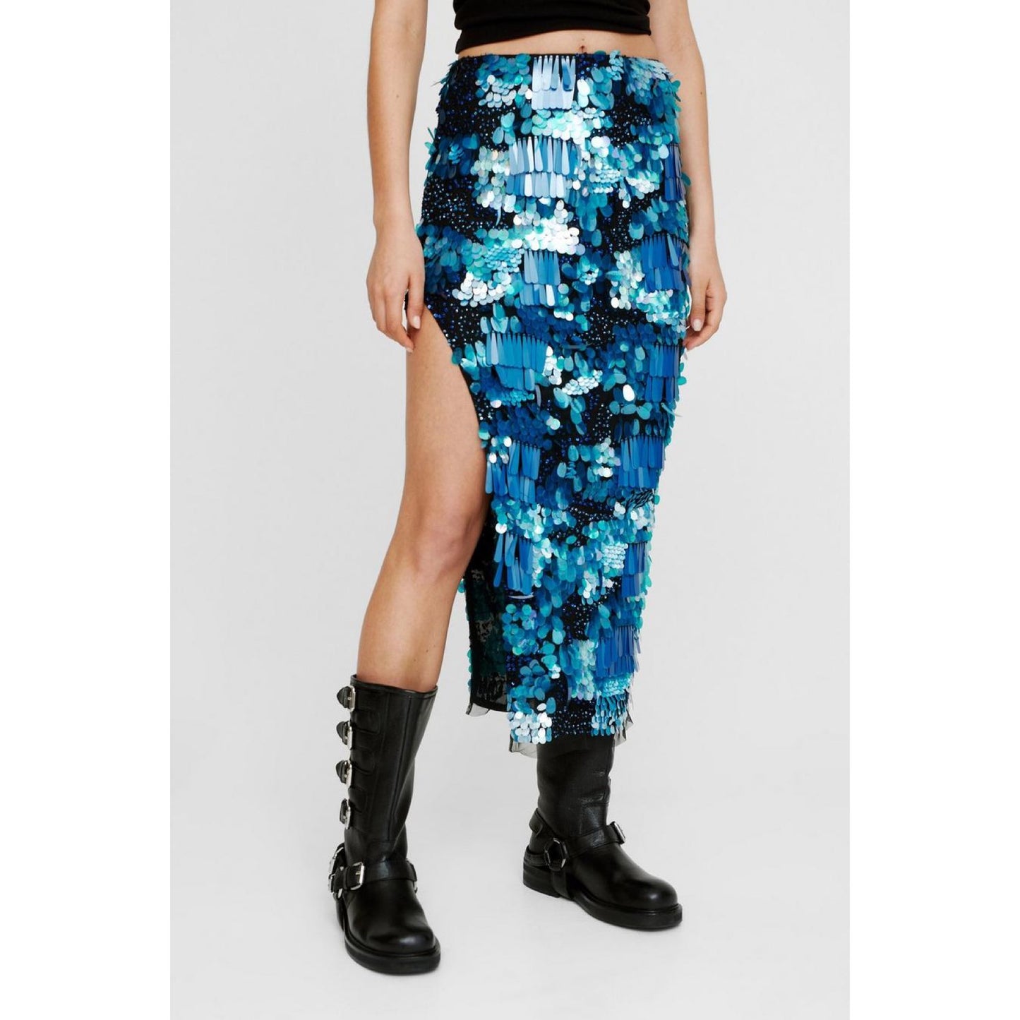 Falda Midi en Lentejuela Glitter
