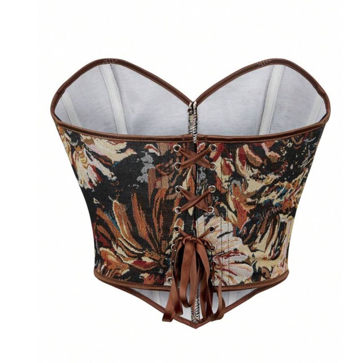 Top Tipo Corset Strapless Floral