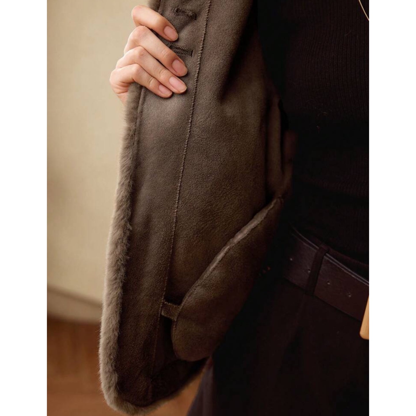 Chaqueta Fluffy Efecto Pelo