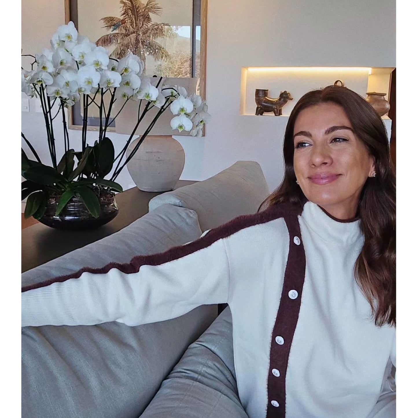 Sweater Lineas Frontales Mocha As