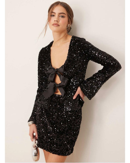 Set Blazer y Falda Lentejuela Vm