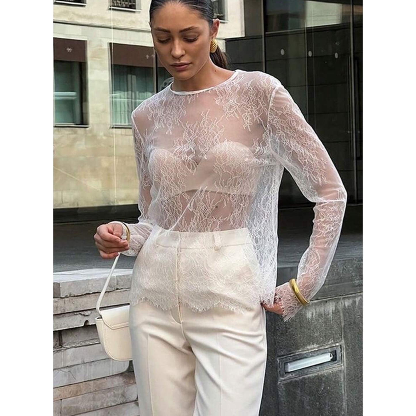 Transparent Lace Top
