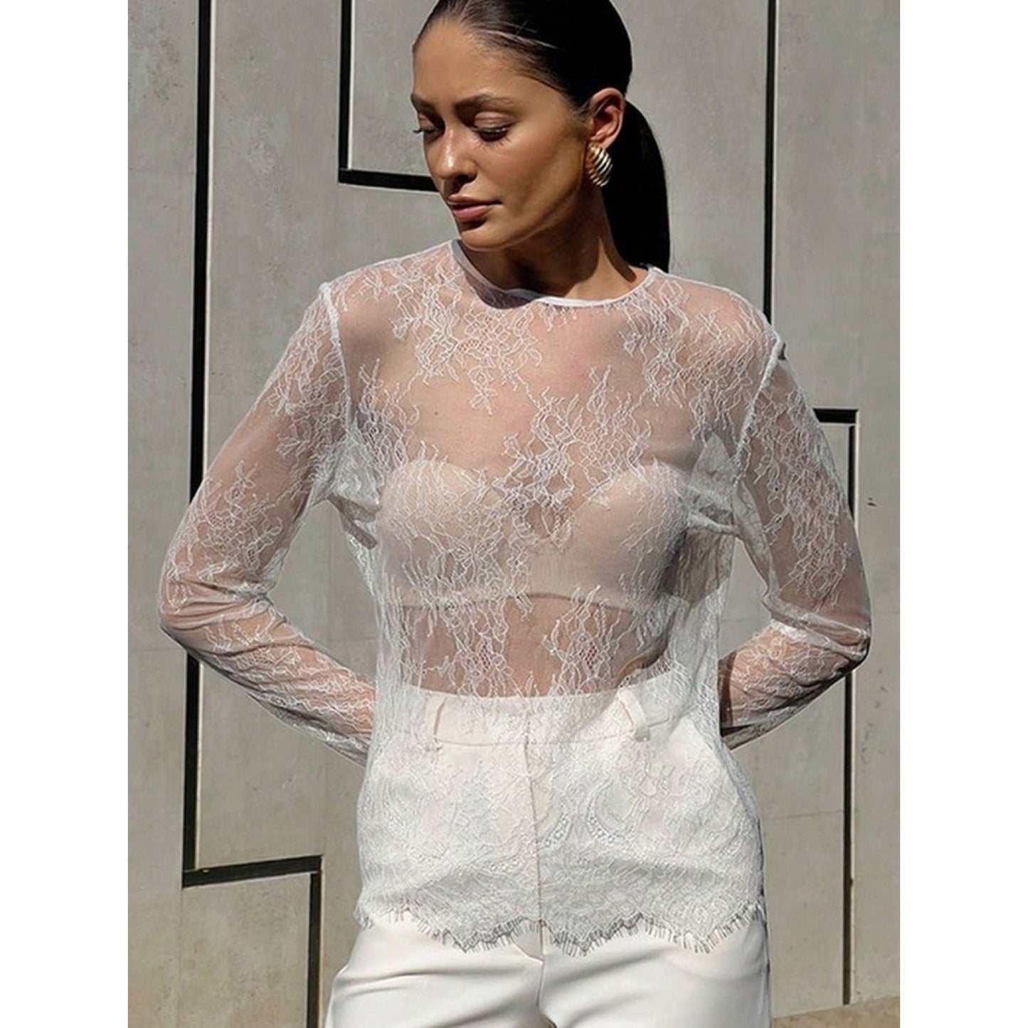 Transparent Lace Top