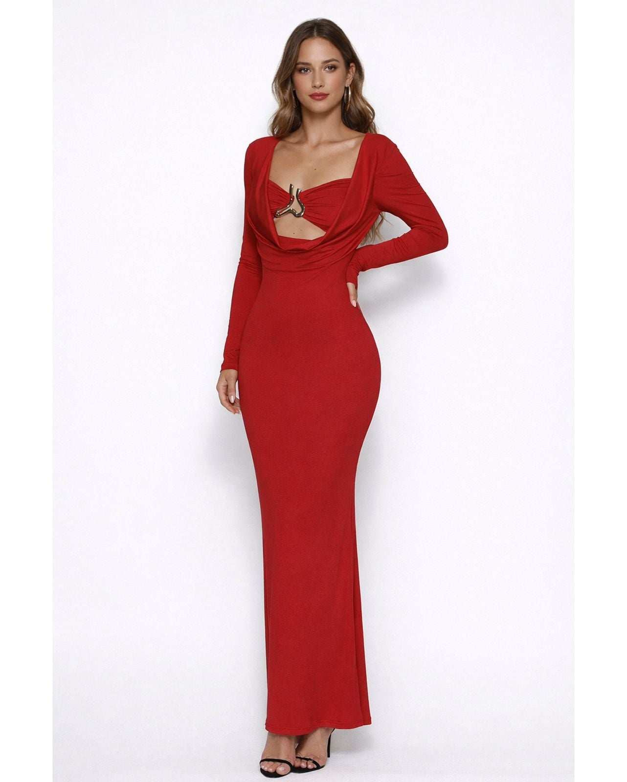 Maxi Vestido con Escote