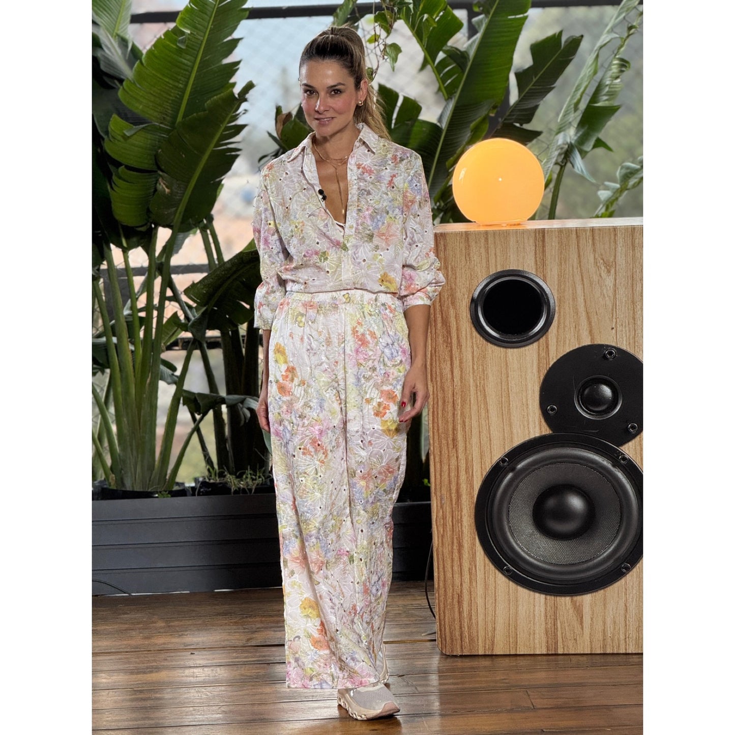 Shirt and Pant Set Eyelet