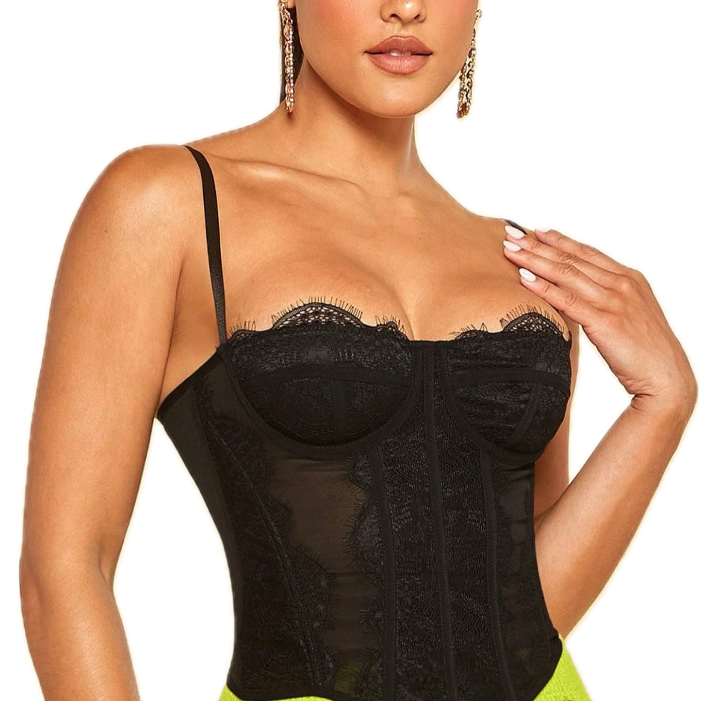 Corset de Encaje y Tirantes
