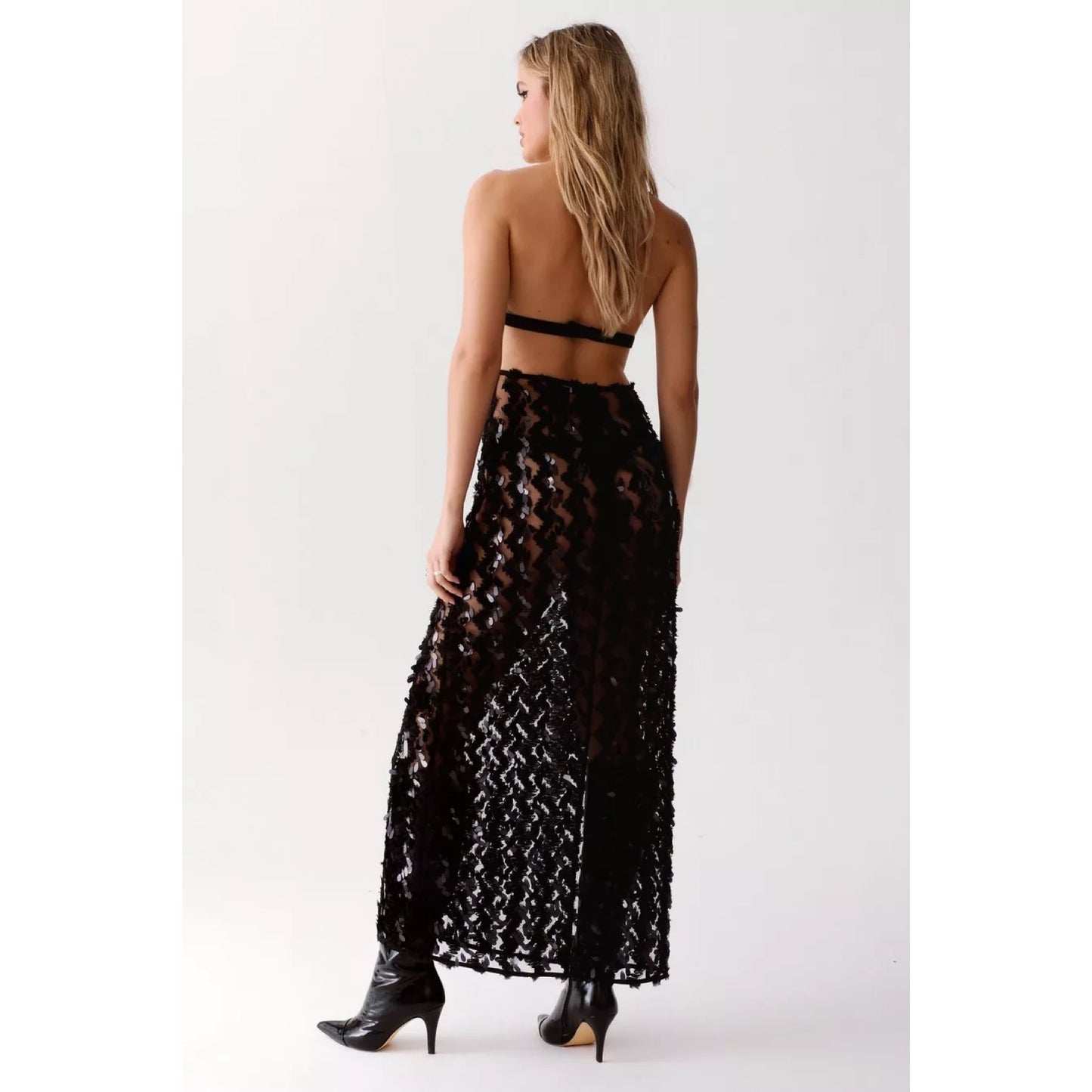 Maxi Vestido Zig Zag en Lentejuela