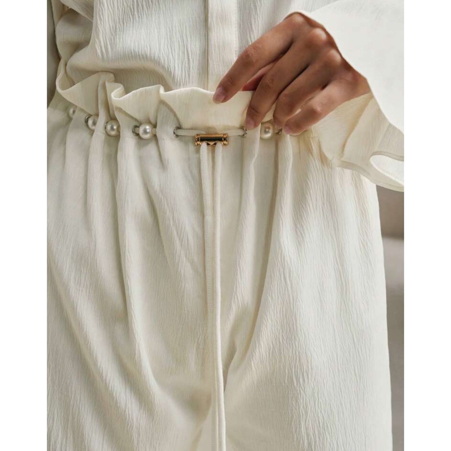 Pantalón con Detalles Perlas