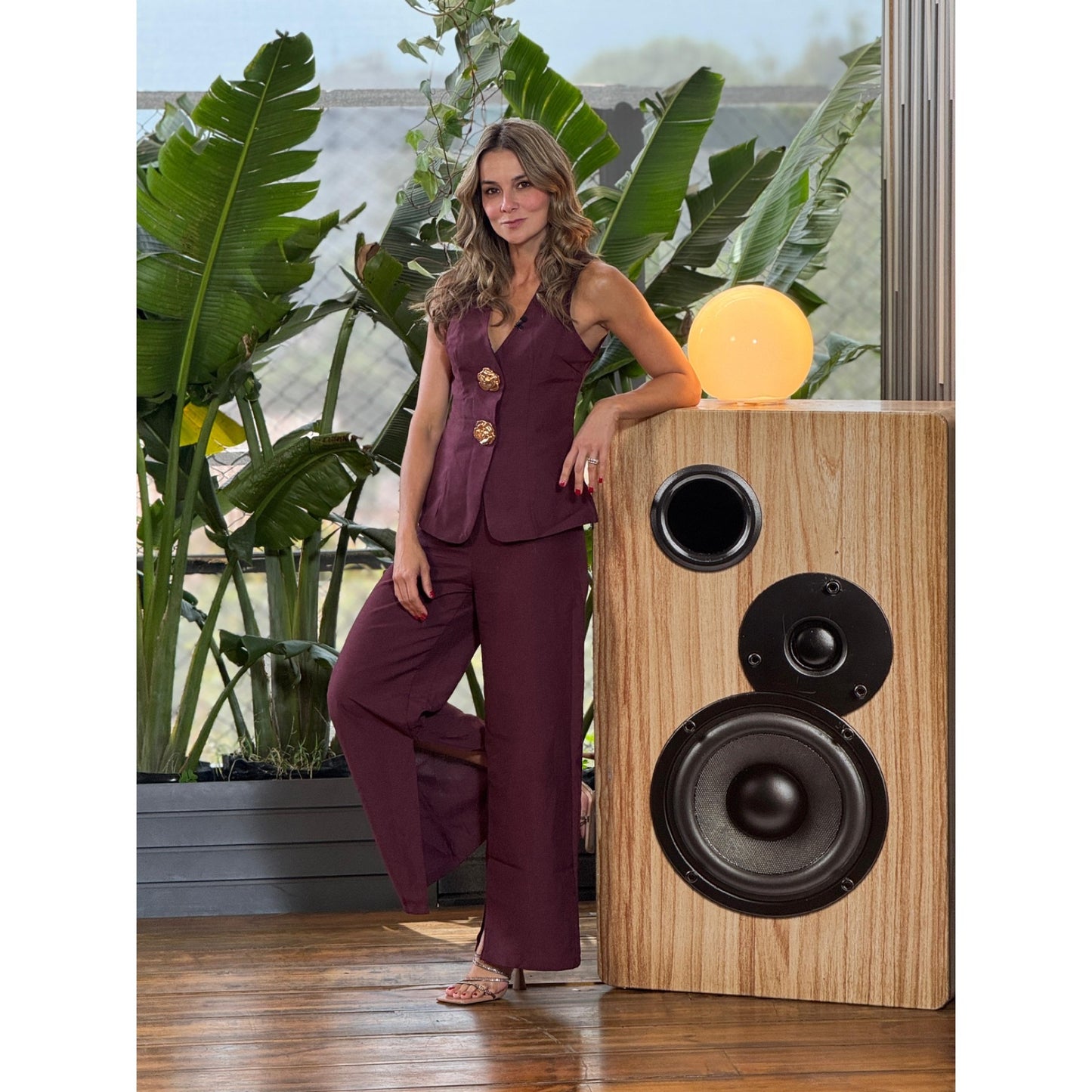 Set Top y Pantalon con Botones Flor Rs
