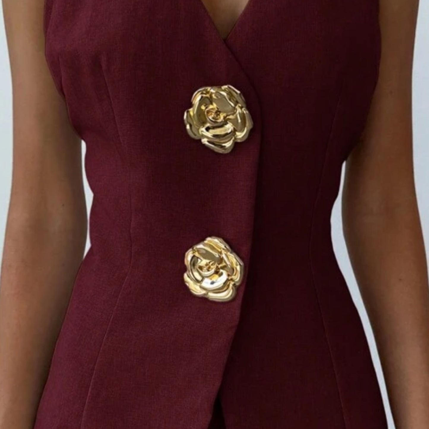 Set Top y Pantalon con Botones Flor Rs