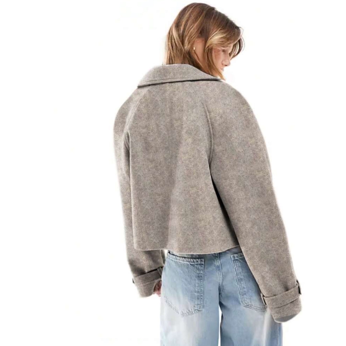 Versatile Grey Trench Jacket