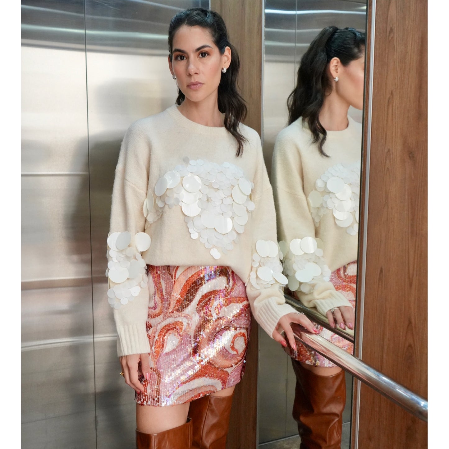 Sweater Tejido con Lentejuelas As