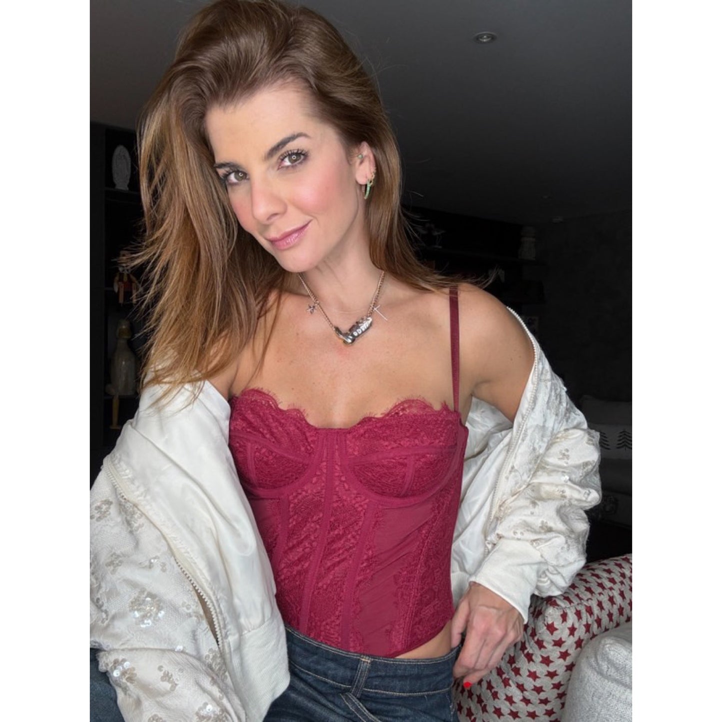 Corset de Encaje burgundy