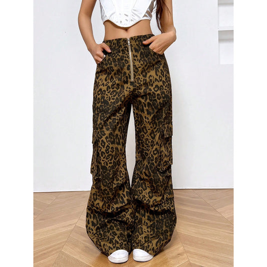 Leopard Cargo Pants
