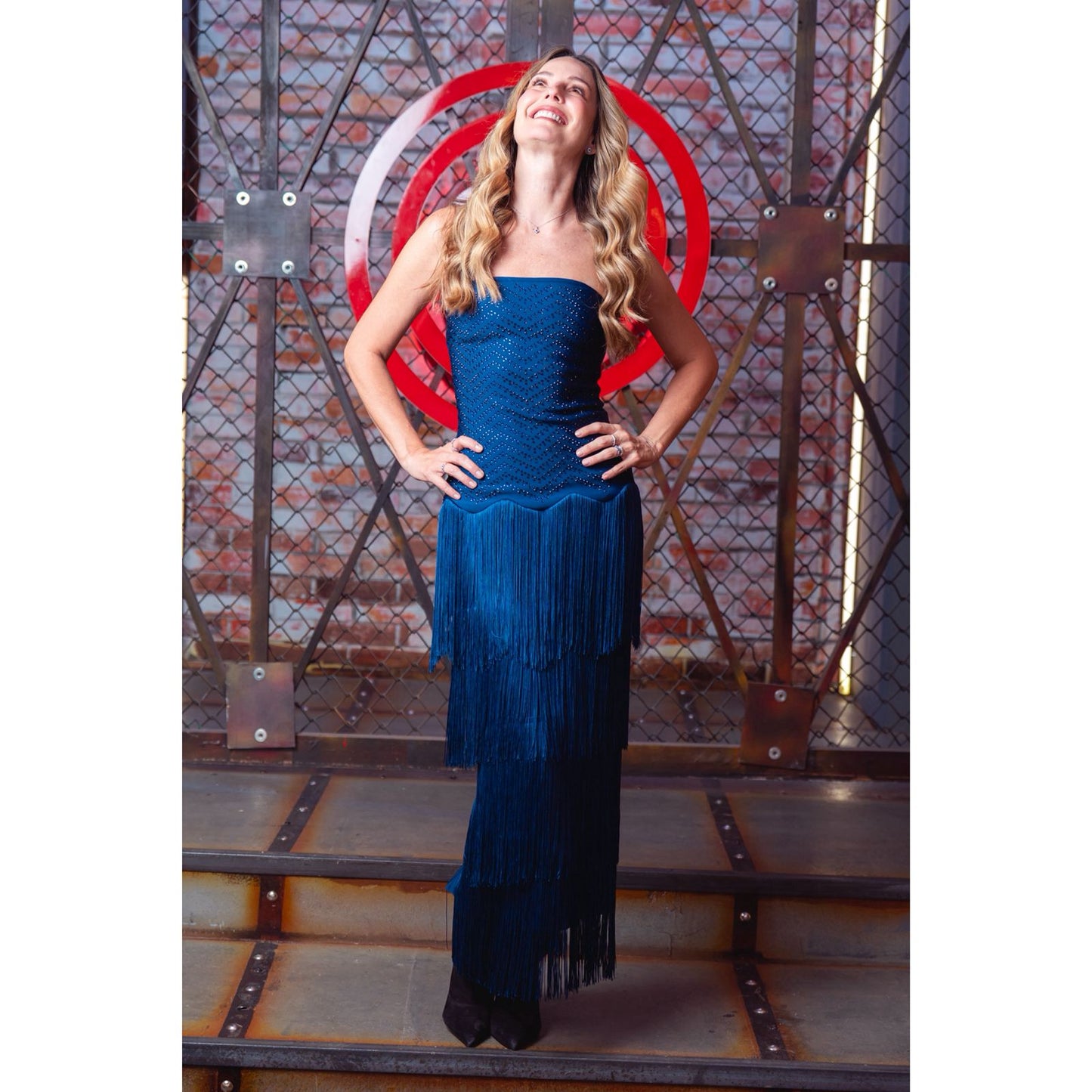 Vestido Bandeau Glitter