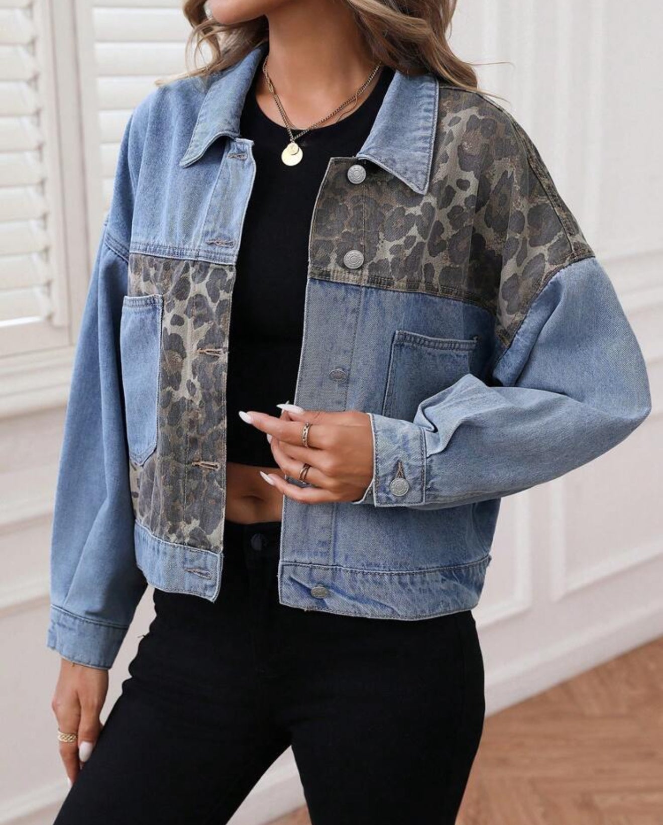 Denim Print Jacket