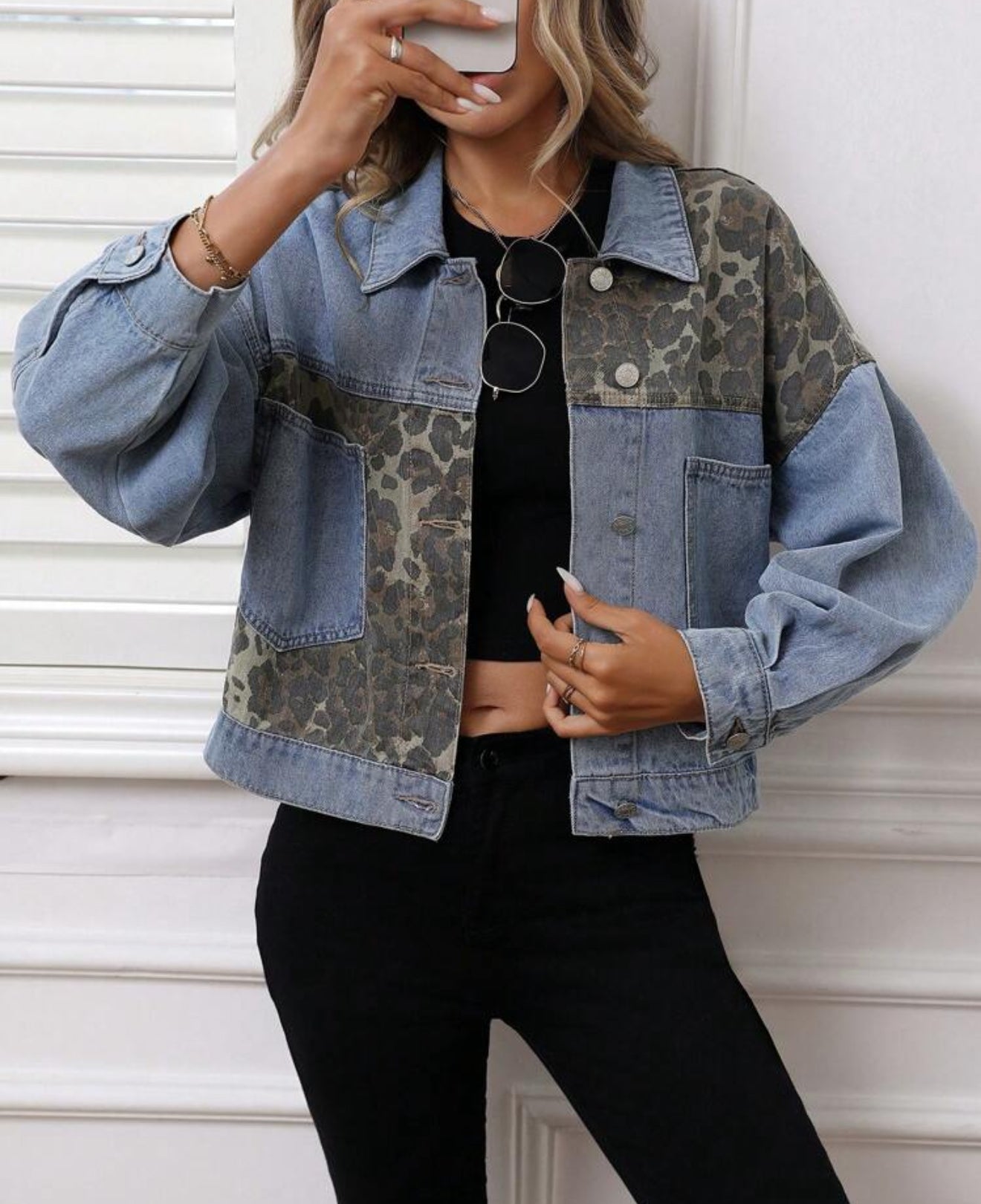 Denim Print Jacket
