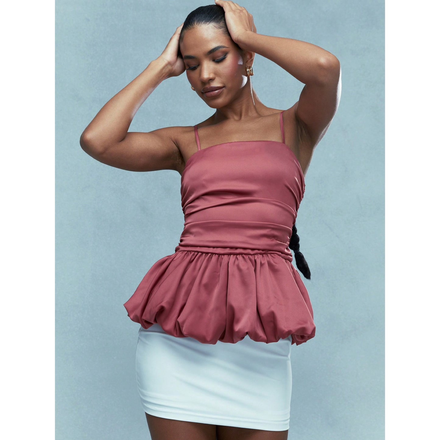 Peplum Top with Straps and Waist Adjustment