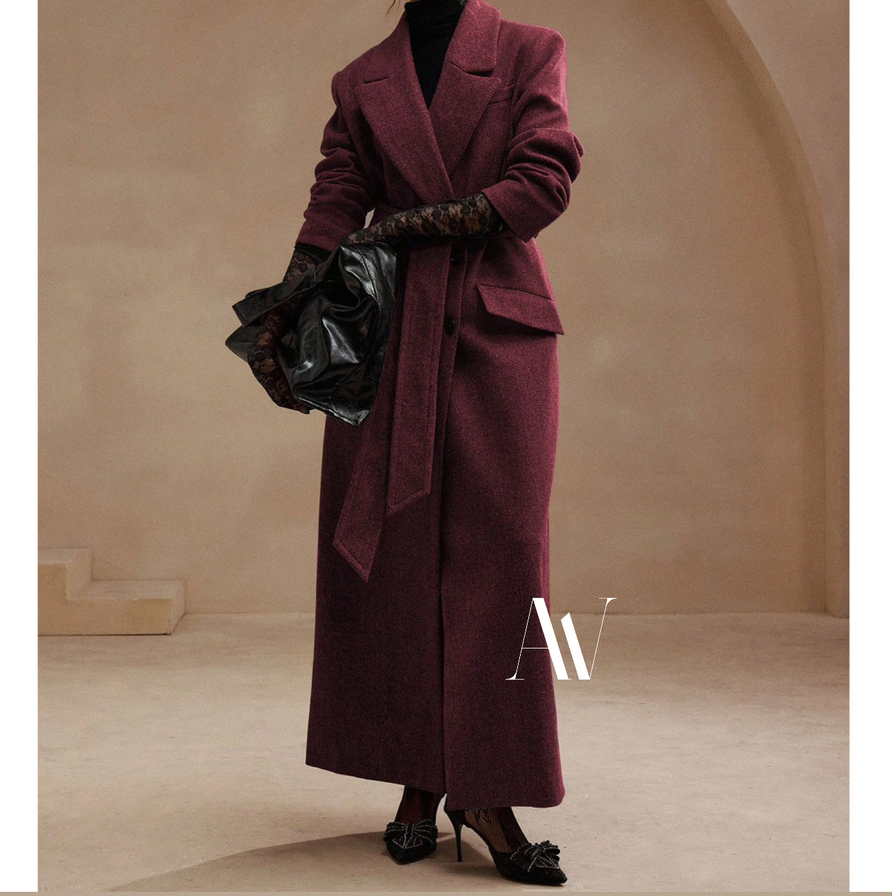 Burgundy Trench Coat