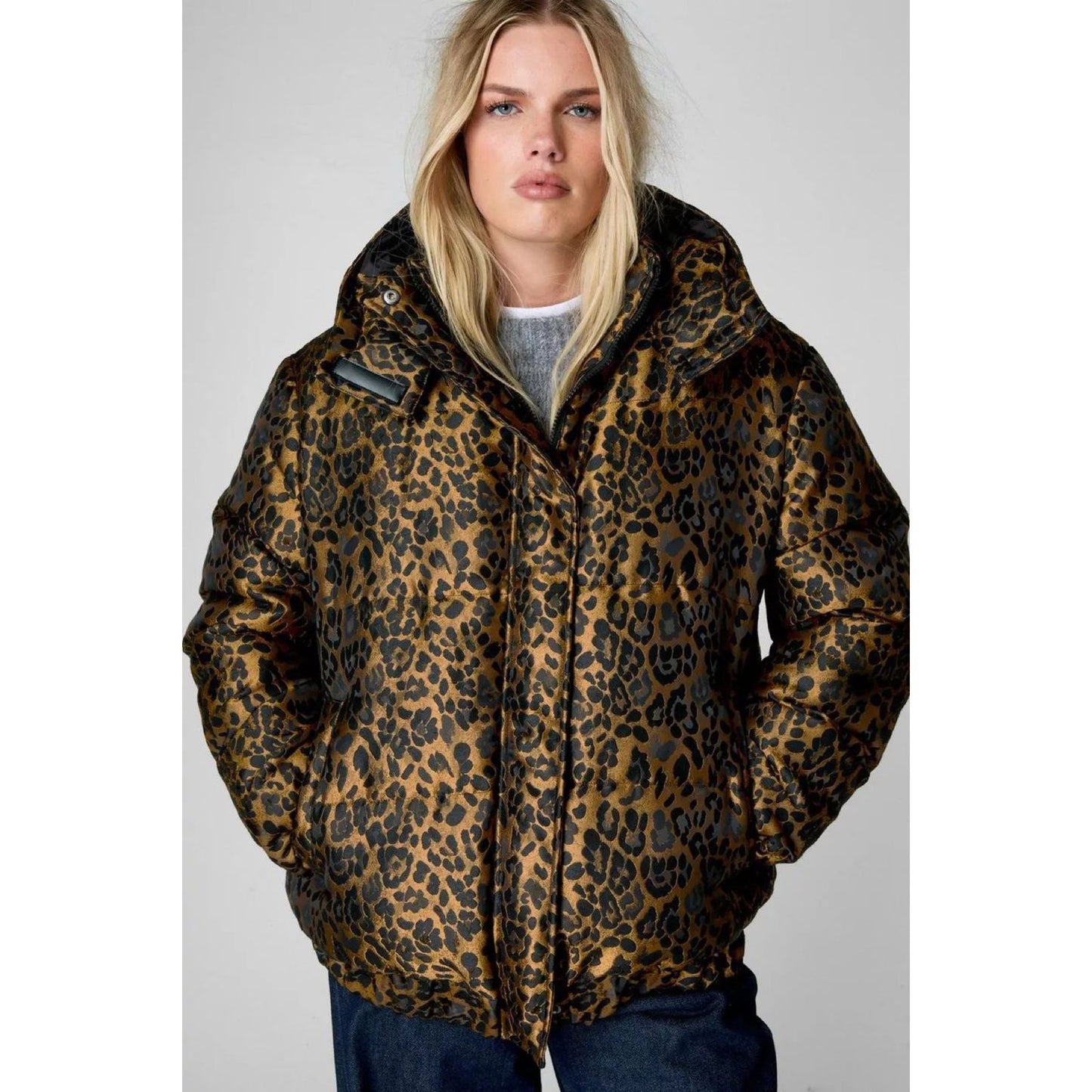 Chaqueta Acolchada Animal Print