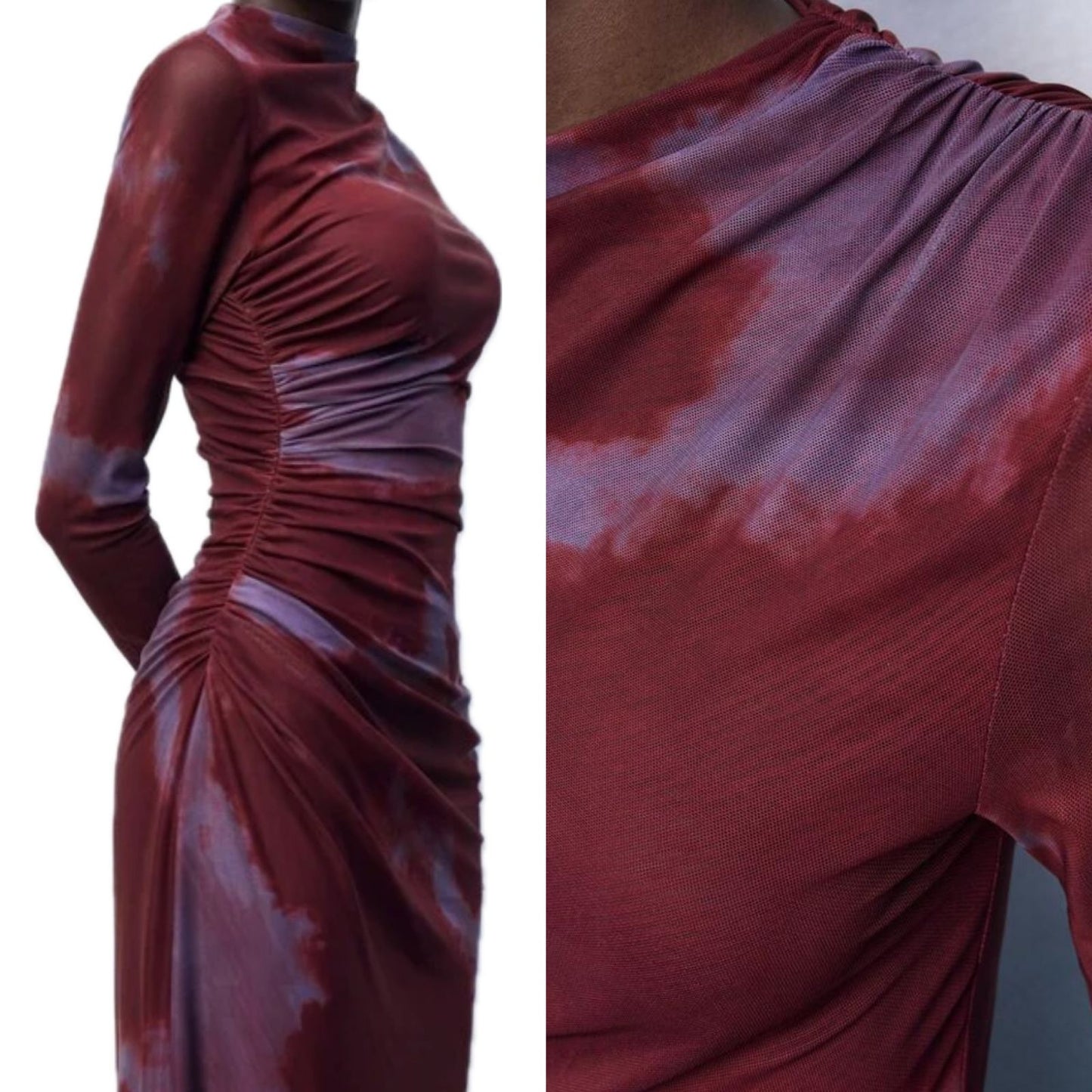 Vestido Midi en Mesh Tie Dye