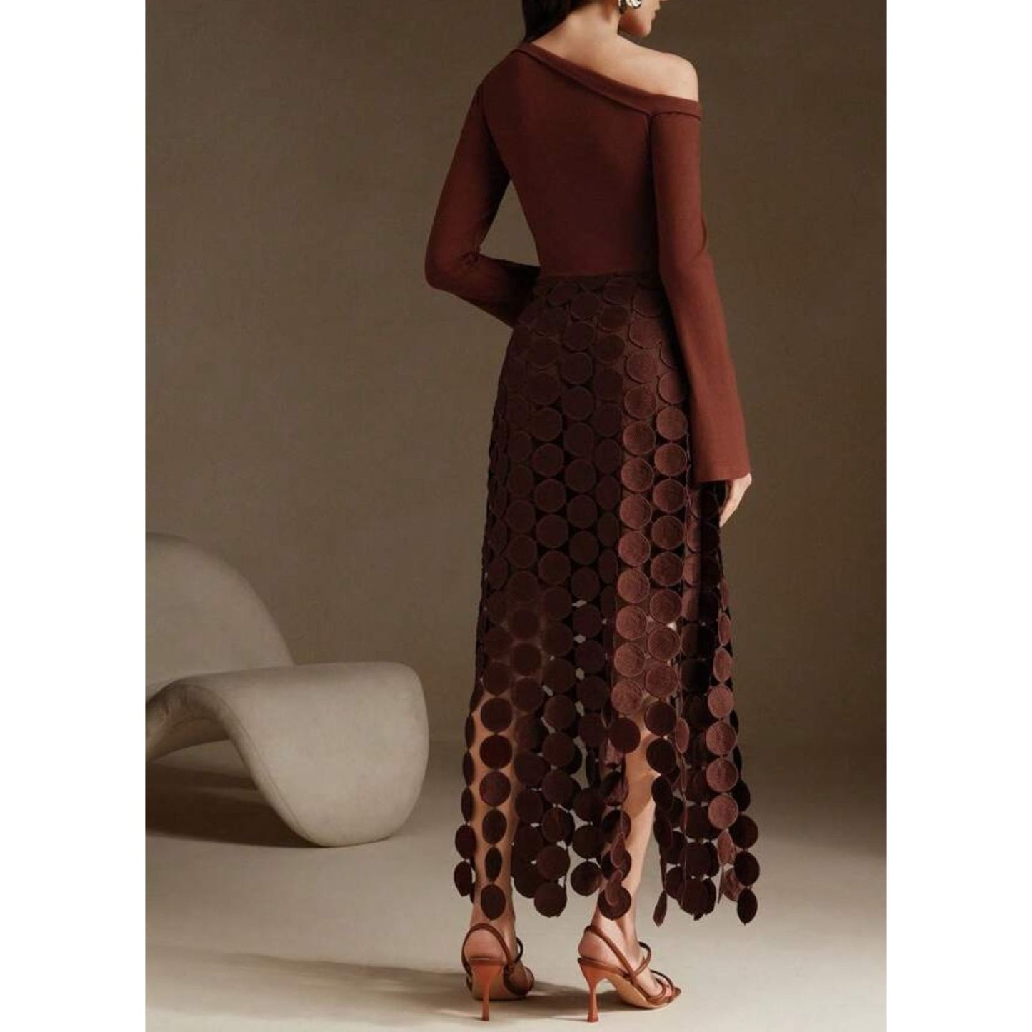 Vestido Midi Manga Larga