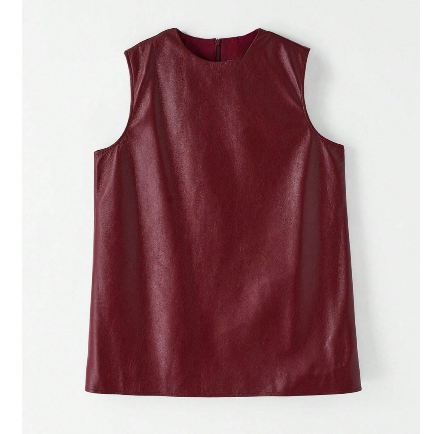 Top sin Mangas y Cuello Redondo Burgundy