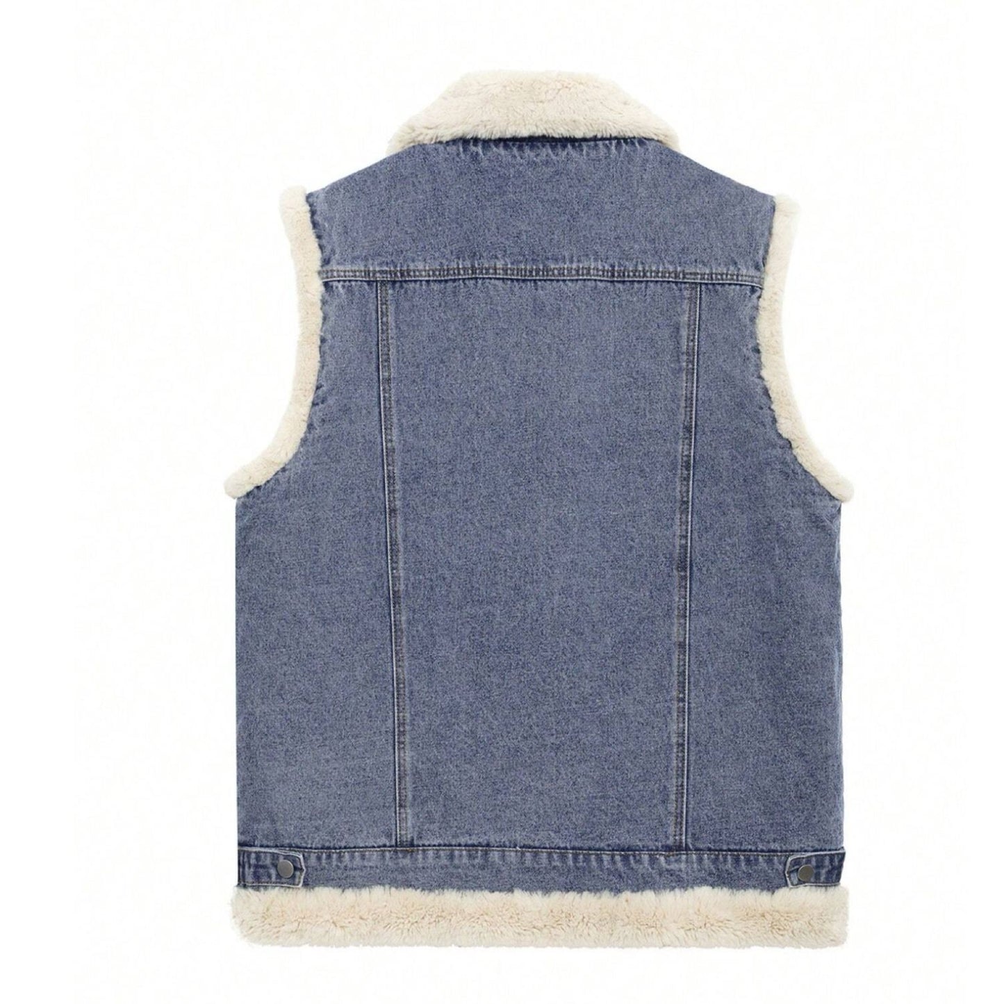 Cheleco Denim con Piel de Borrego