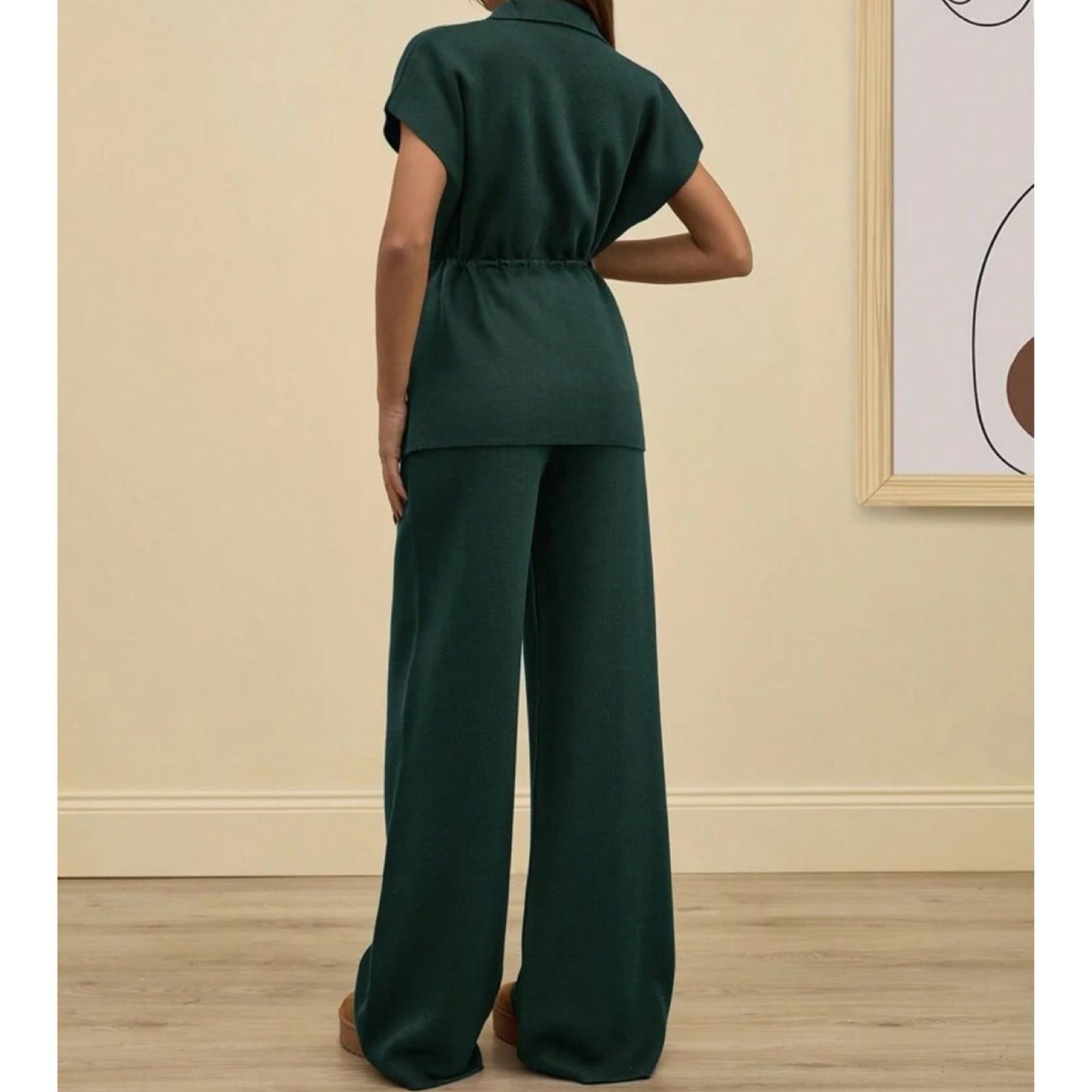 Set Top y Pantalón en Punto