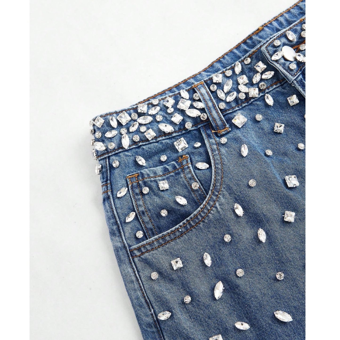 Jean con Apliques de Rhinestones