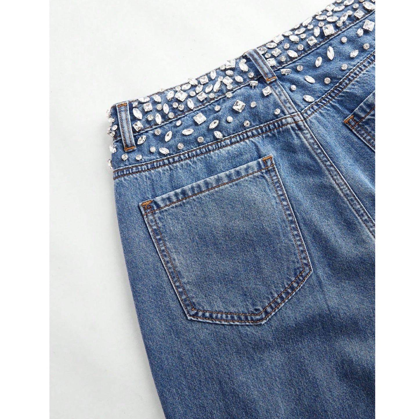 Jean con Apliques de Rhinestones