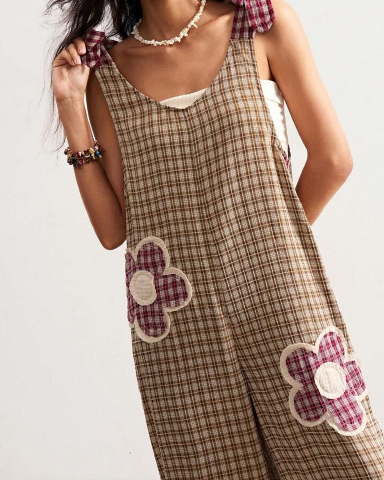 Overall Cuadro Vichy con Flores VM