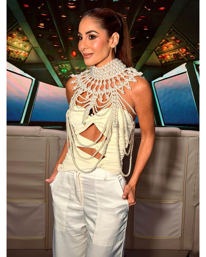 Top con Collar de Perlas VM