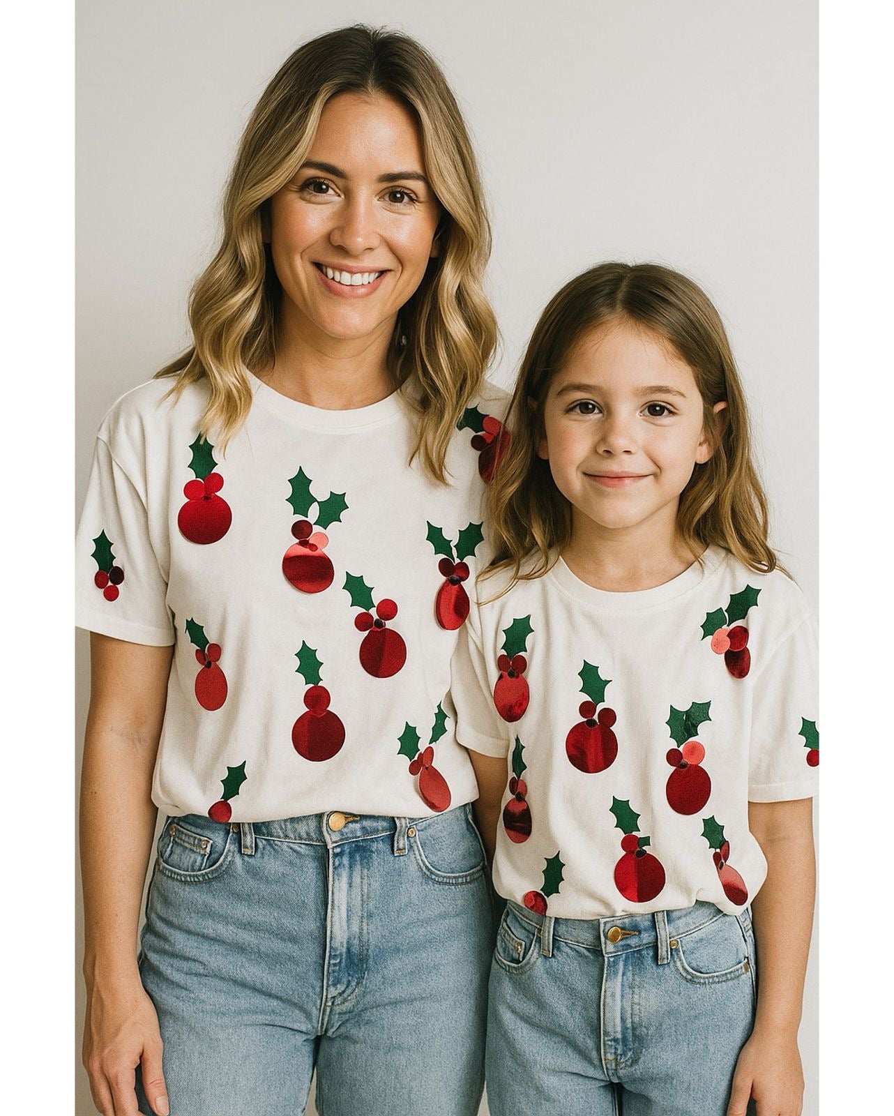 T-shirt Navideña Con Lentejuelas