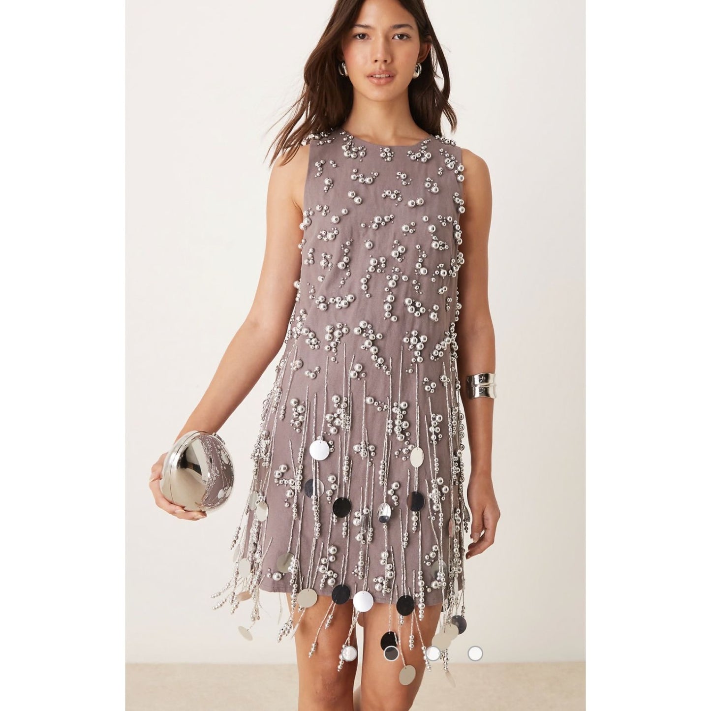 Vestido Apliques en Pedrería
