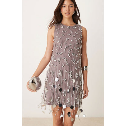 Vestido Apliques en Pedrería