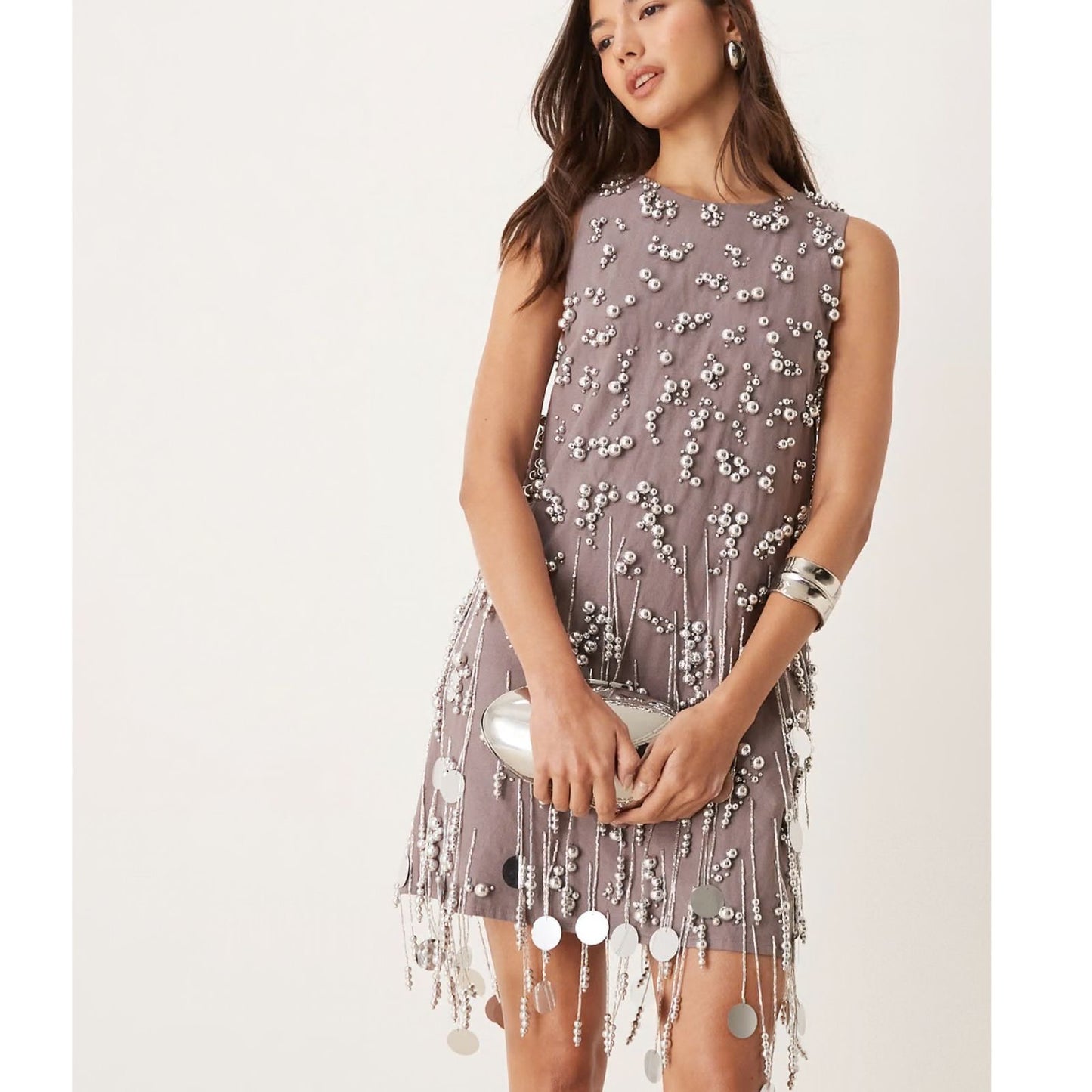 Vestido Apliques en Pedrería