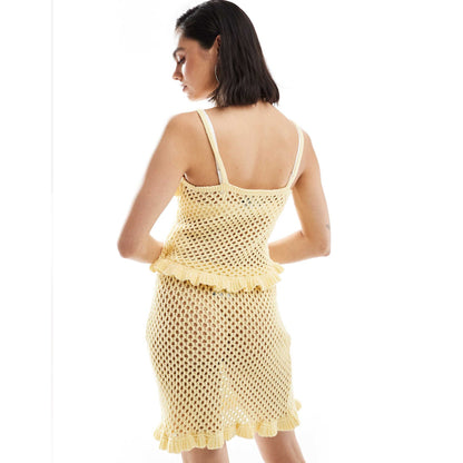 Set Crop Top y Falda en Crochet