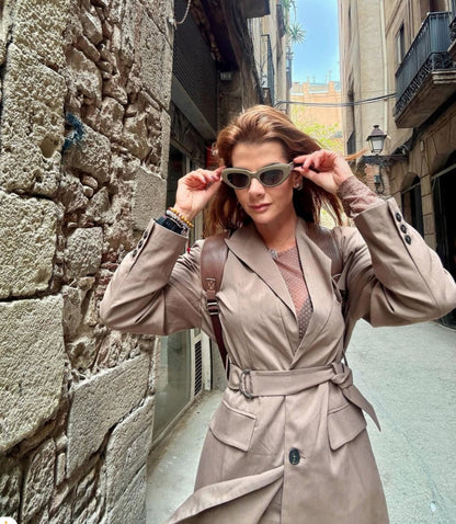 Blazer trench midi mocha