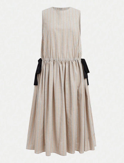 Vestido Midi Rayas con Lazos